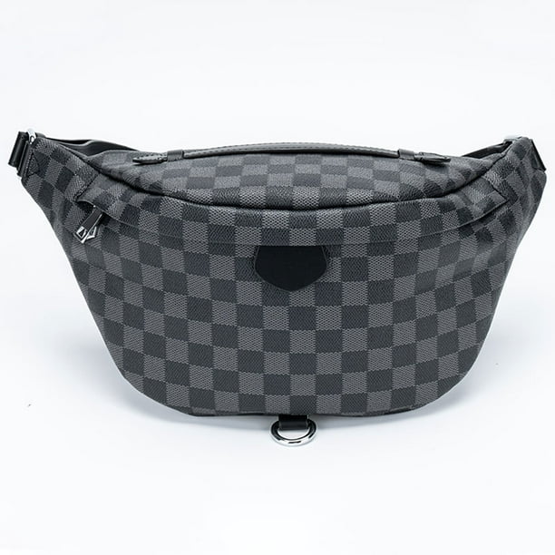 Lumento 3-in-1 Checkered Crossbody Bag PU Vegan Leather Cross Body