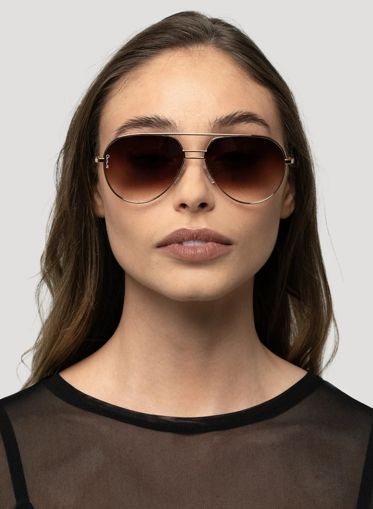 Quirk Retro Rectangle Polarized Sunglasses for Small Face Women